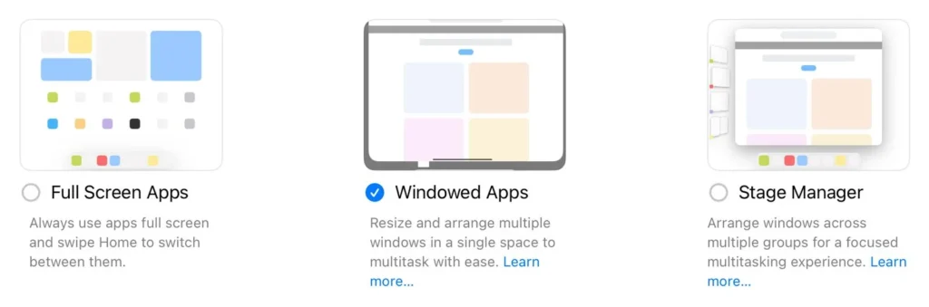 iPadOS 26 Windowing Modes