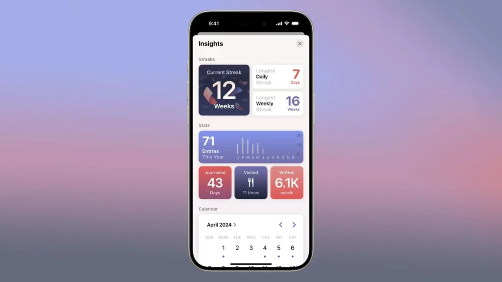 ios 18 journal app