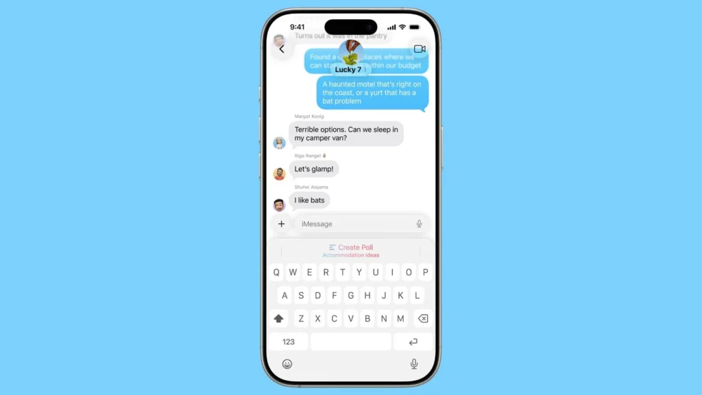 ios 26 messages poll suggestions