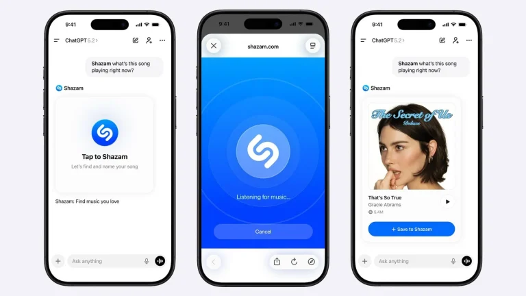 ChatGPT Artık Şarkıları Tanıyabiliyor: Apple Shazam Entegrasyonu Resmen Geldi